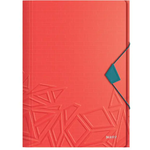 ⁨Folder with Leitz Urban Chic, PP, A4, spine 15 mm, holds 150 sheets, red 46490020⁩ at Wasserman.eu