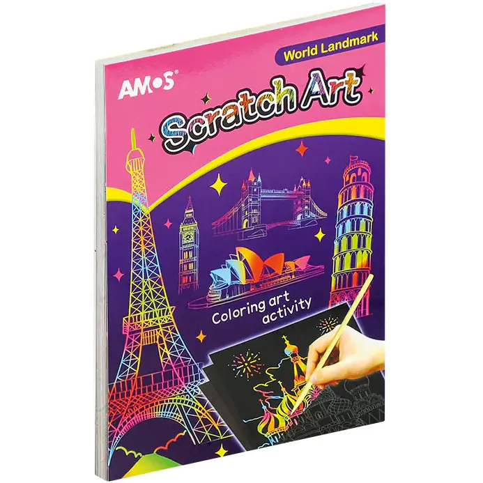 ⁨SCRATCH ART 10x14cm SA4-FA14 AMOS scratch cards⁩ at Wasserman.eu
