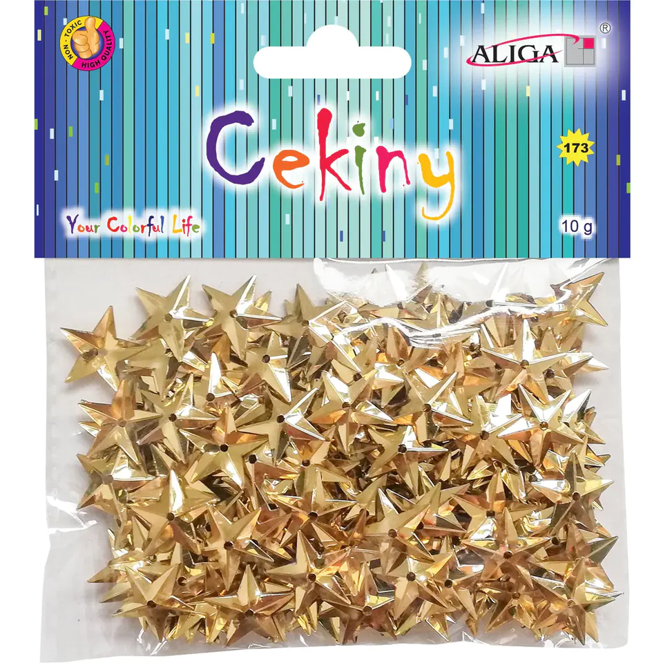 ⁨Decorative sequins gold stars 10g MT-6211 ALIGA⁩ at Wasserman.eu