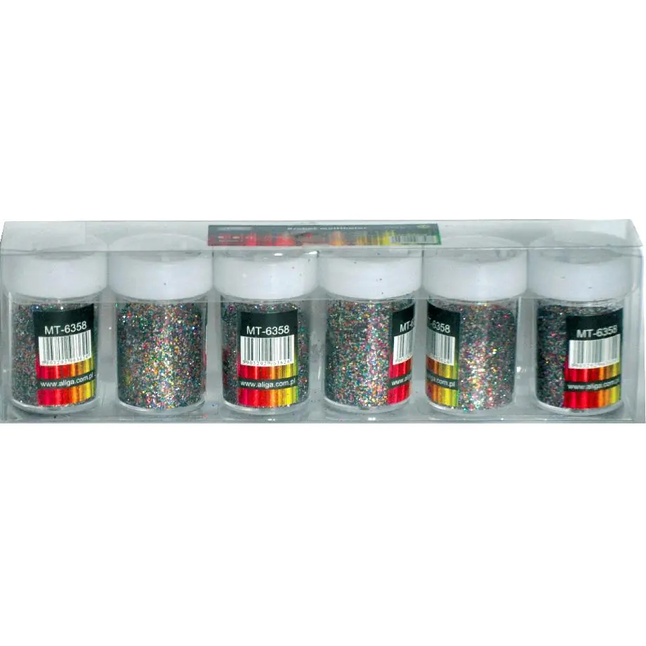 ⁨Loose glitter multicolor 6x8g (6pcs) MT-6358 ALIGA⁩ at Wasserman.eu