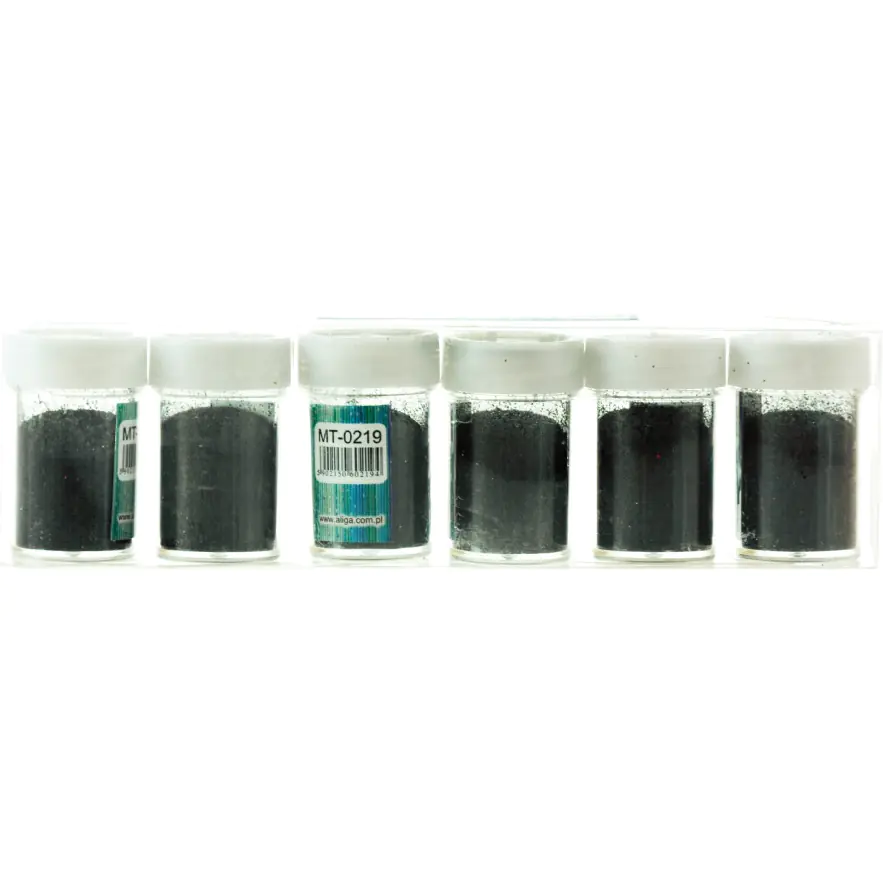 ⁨Loose glitter black 6x8g (6pcs) MT-0219 ALIGA⁩ at Wasserman.eu