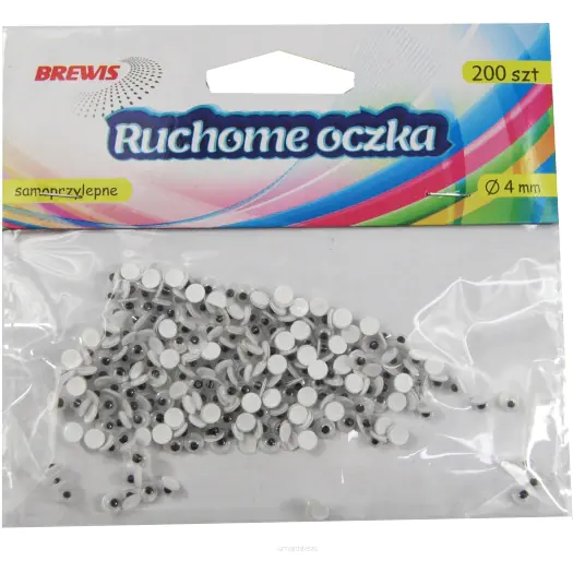 ⁨Oczka ruchome okrągłe 4mm (200 szt.) BREWIS RO22⁩ w sklepie Wasserman.eu