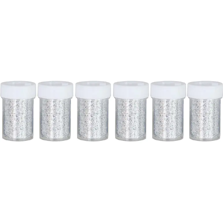 ⁨Loose glitter silver 6x8g (6pcs) MT-0218 ALIGA⁩ at Wasserman.eu