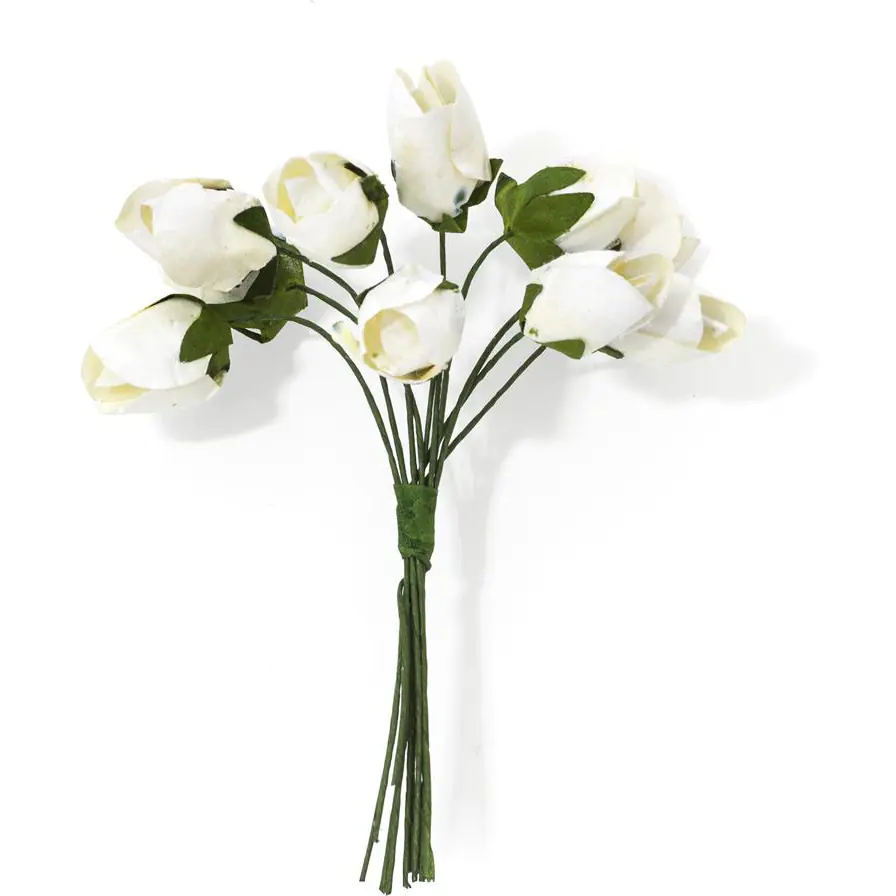 ⁨Paper flowers TULIPS bouquet white (10) 252000 Paper Gallery⁩ at Wasserman.eu