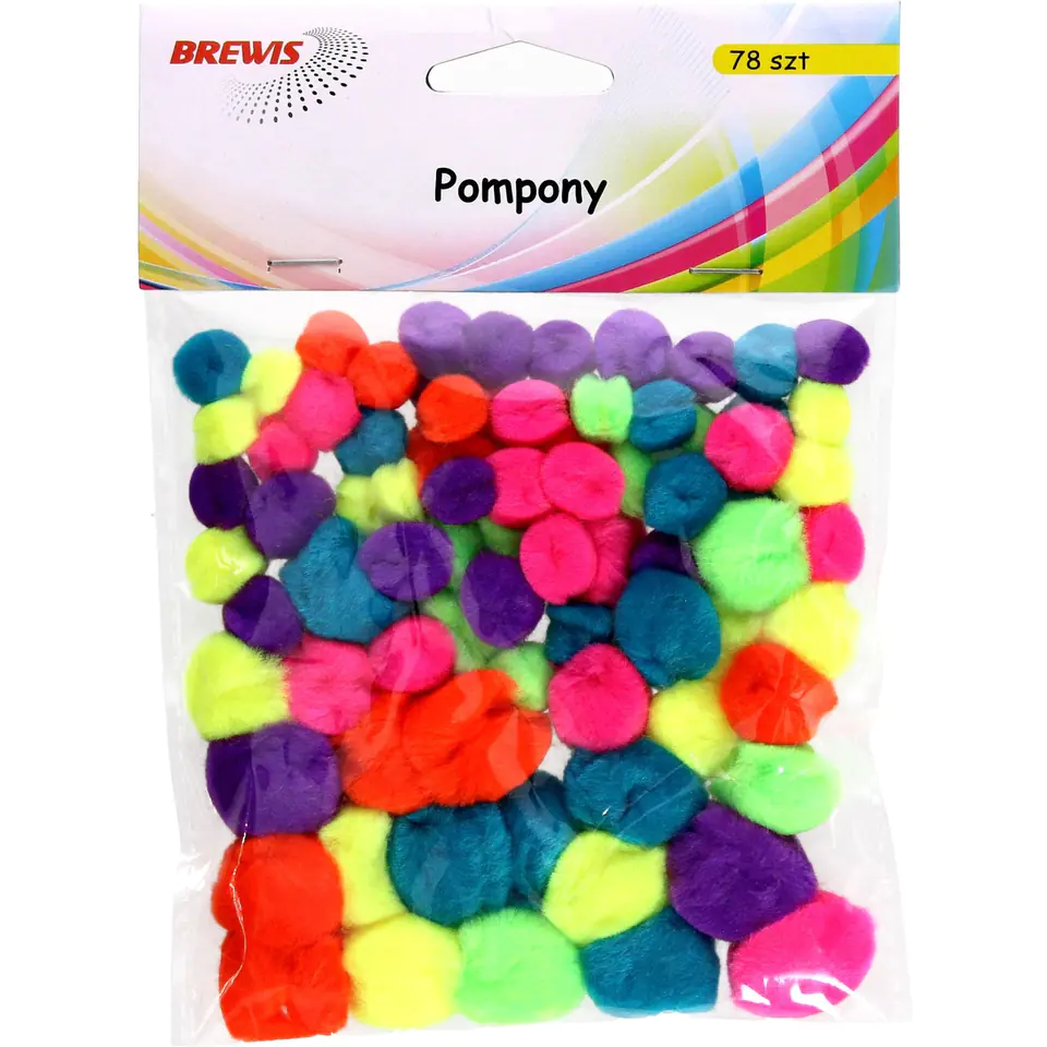 ⁨Neon pompons 78 pieces POM03 BREWIS⁩ at Wasserman.eu