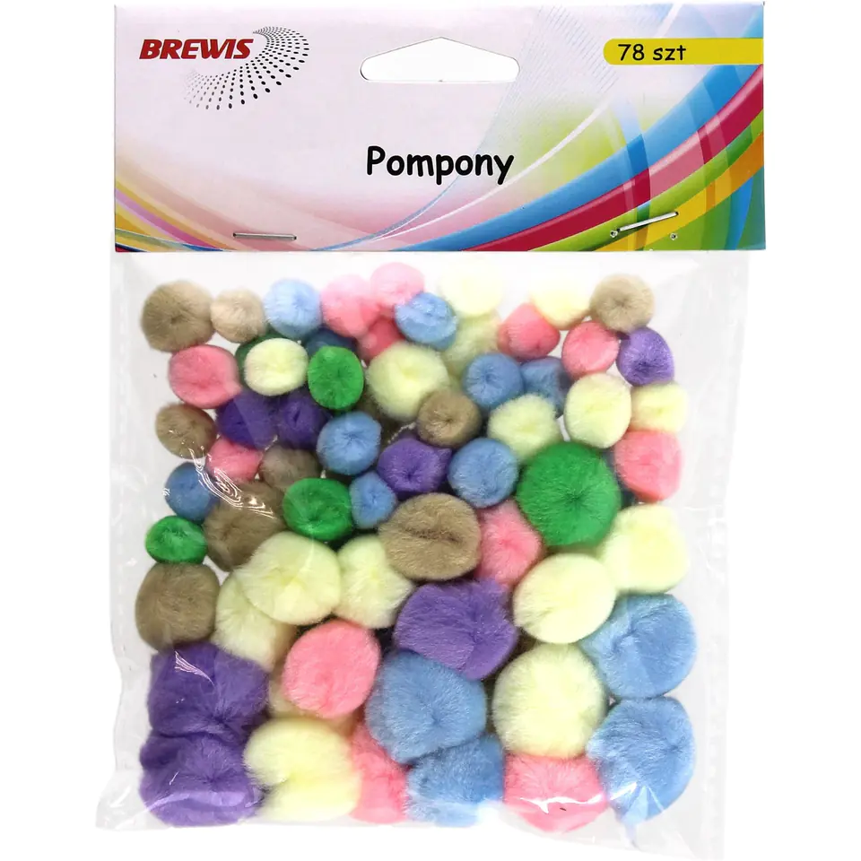 ⁨Pastel pompons 78 pieces POM02 BREWIS⁩ at Wasserman.eu