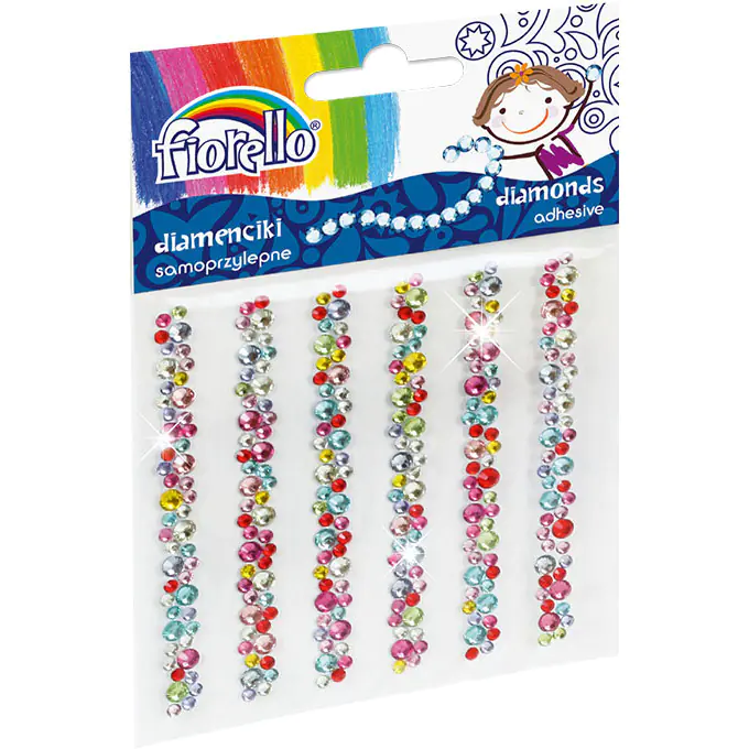 ⁨Self-adhesive diamonds mix color strips GR-DS08 170-2404 FIORELLO⁩ at Wasserman.eu