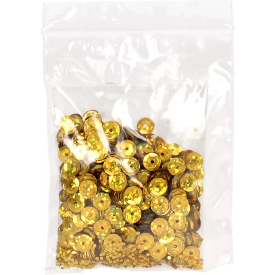 ⁨Hologram sequins 8mm yellow H40 BREWIS⁩ at Wasserman.eu