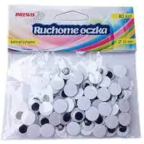 ⁨Oczka ruchome 12mm samoprzylepne (80szt) RO8 BREWIS⁩ w sklepie Wasserman.eu