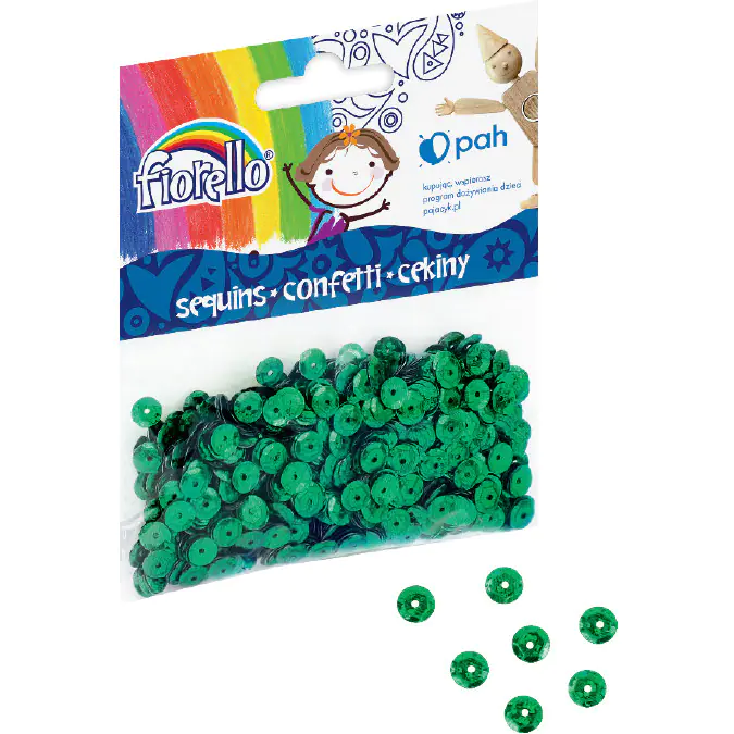 ⁨Cekiny konfetti FIORELLO GR-C14-6G kółka zielone 170-2514⁩ w sklepie Wasserman.eu