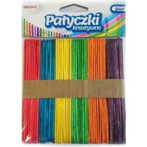 ⁨Creative wooden sticks 114mm color mix (50 pcs.) BREWIS⁩ at Wasserman.eu