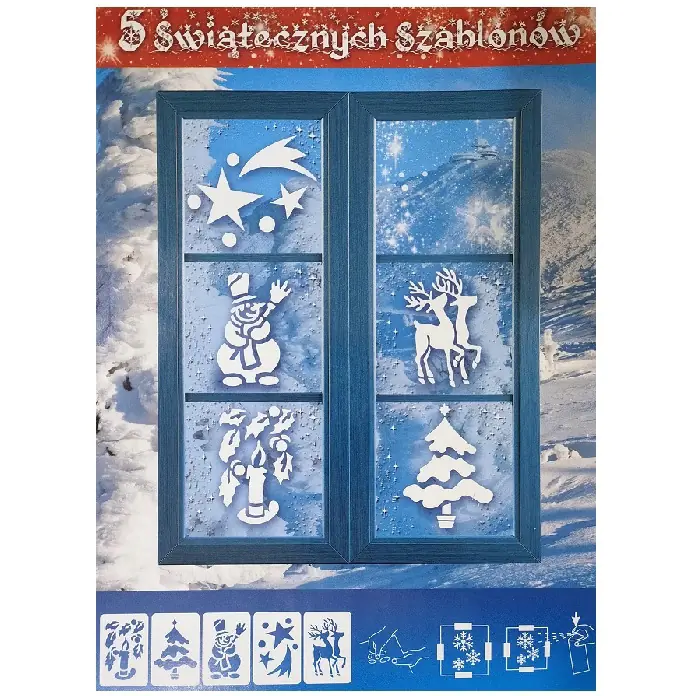 ⁨Christmas template for window decoration SZ-01 ALIGA⁩ at Wasserman.eu