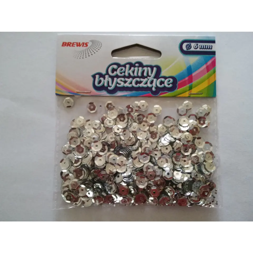 ⁨Shiny silver sequins 6mm B200 BREWIS⁩ at Wasserman.eu