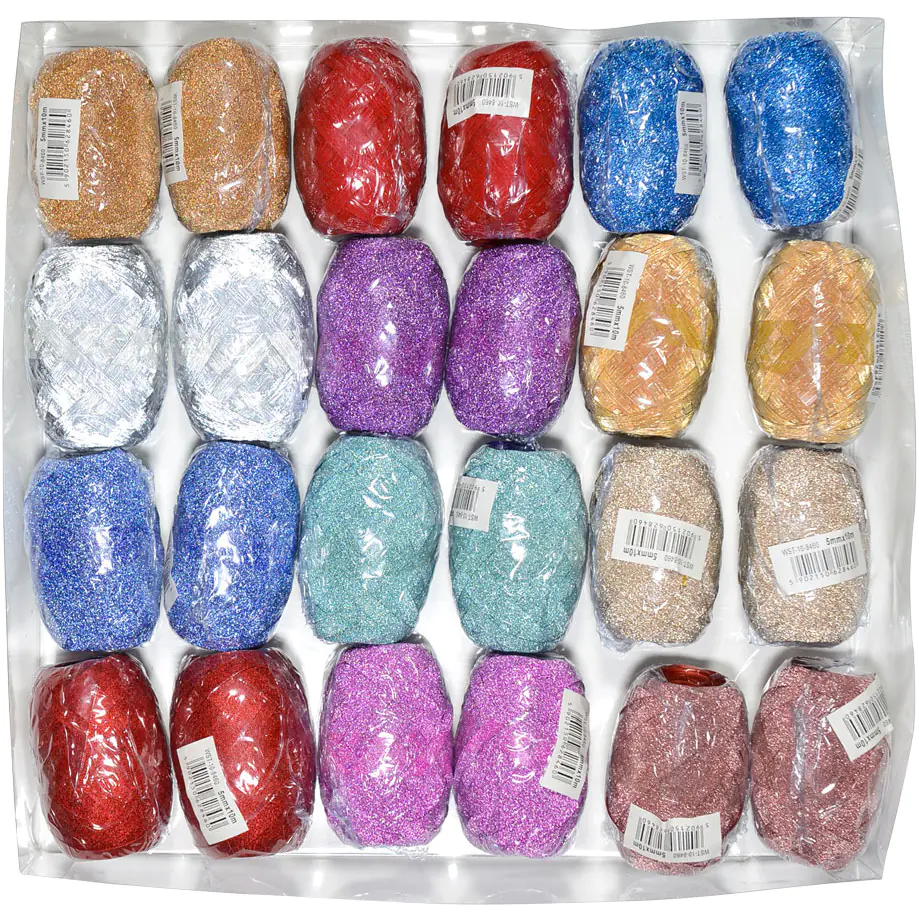 ⁨Ribbon egg 5mm x 10m mix col. 24 pcs. WST-10 ALIGA⁩ at Wasserman.eu