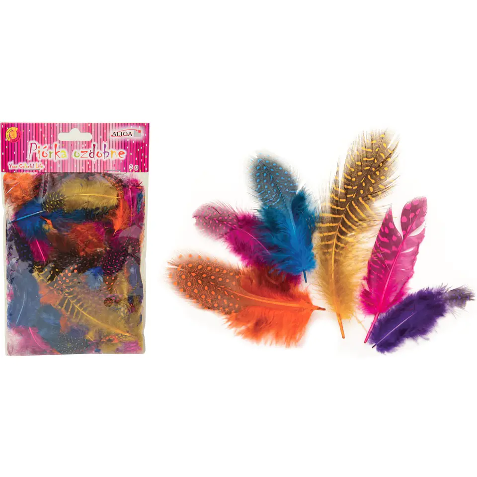 ⁨Speckled feathers mix of colors 3g P-1352 ALIGA⁩ at Wasserman.eu