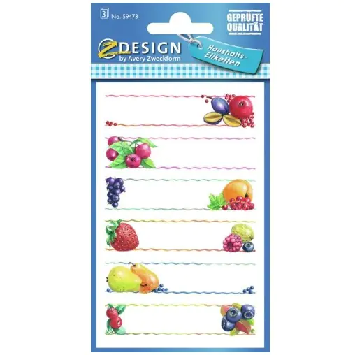 ⁨Pantry stickers for preserves 59473 ZDESIGN AVERY ZWECKFORM⁩ at Wasserman.eu