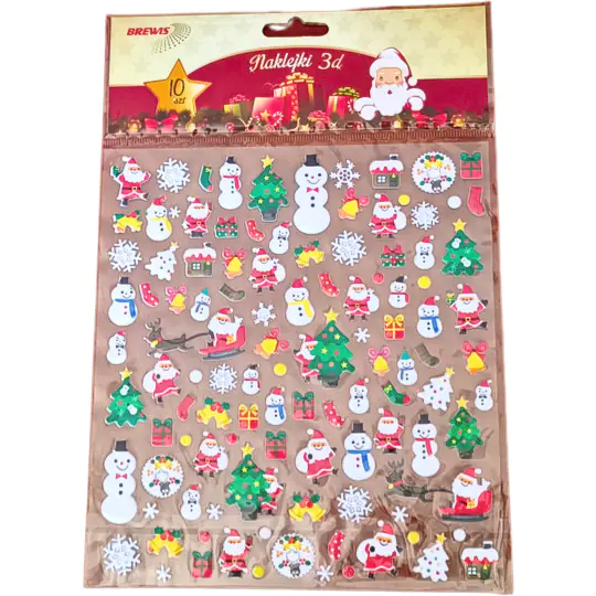 ⁨3D stickers CHRISTMAS on CLX1 BREWIS foil⁩ at Wasserman.eu