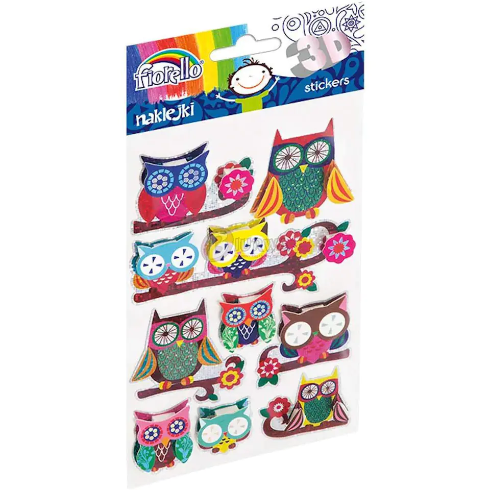 ⁨3D Owl Decorative Stickers FIORELLO GR-NP015 170-2469⁩ at Wasserman.eu