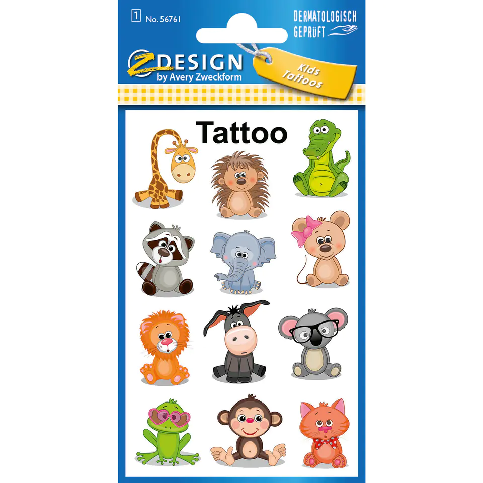 ⁨Stickers tattoos for kids PETS 56761 Z-DESIGN KIDS TATTOO AVERY ZWECKFORM⁩ at Wasserman.eu