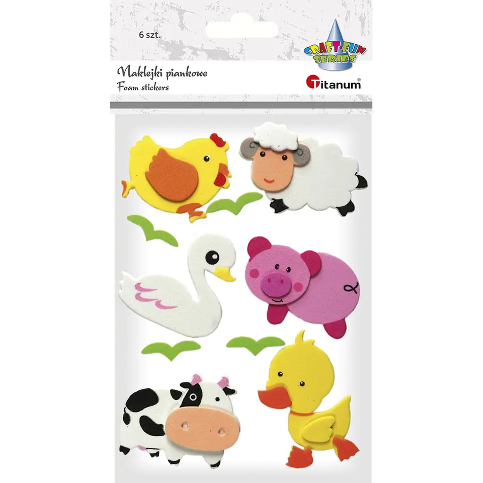 ⁨Foam stickers FARM ANIMALS 307589 TITANUM⁩ at Wasserman.eu