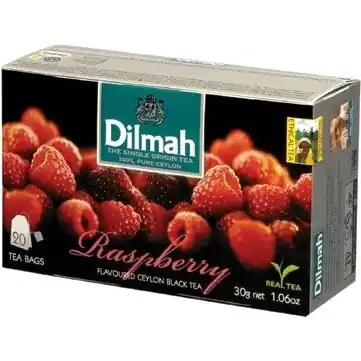 ⁨DILMAH tea (20 bags) black with raspberry aroma⁩ at Wasserman.eu