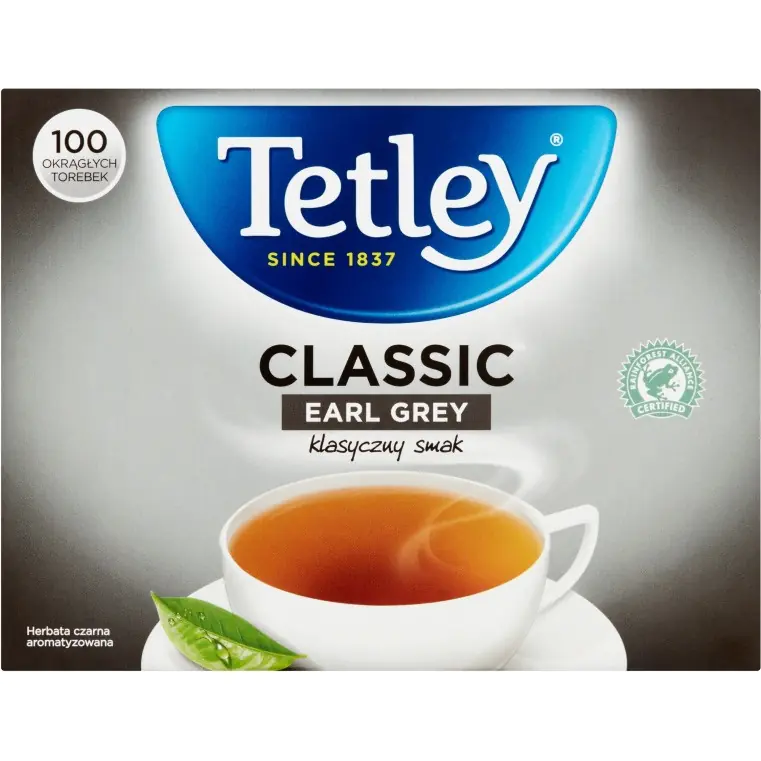 ⁨Herbata TETLEY EARL GREY (100 torebek bez zawieszki) czarna⁩ w sklepie Wasserman.eu
