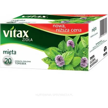 ⁨Herbata VITAX zioła (20 torebek x 1,5g) MIĘTA STRONG bez zawieszki⁩ w sklepie Wasserman.eu