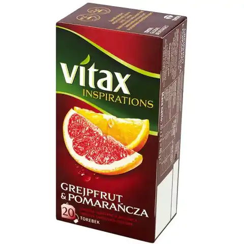 ⁨VITAX INSPIRATIONS tea (20 bags*2g) GREJPFUT&ORANGE pendant⁩ at Wasserman.eu