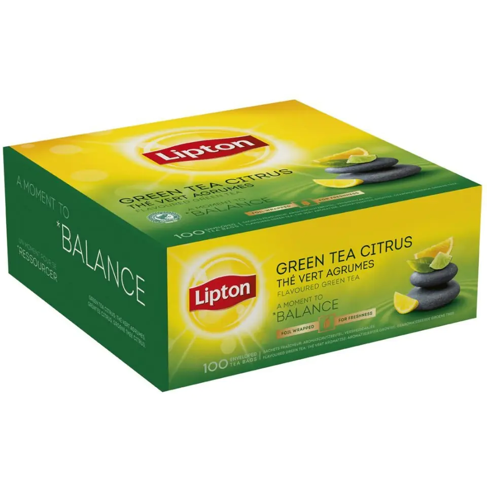 ⁨LIPTON Green Tea (100 envelopes) Green Tea Citrus⁩ at Wasserman.eu