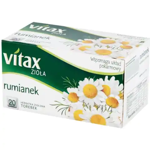 ⁨Herbata VITAX zioła (20 torebek x 1,5g) RUMIANEK bez zawieszki⁩ w sklepie Wasserman.eu