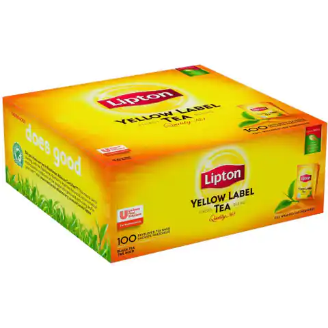 ⁨Herbata LIPTON Yellow Label (100 kopert fol.) czarna⁩ w sklepie Wasserman.eu