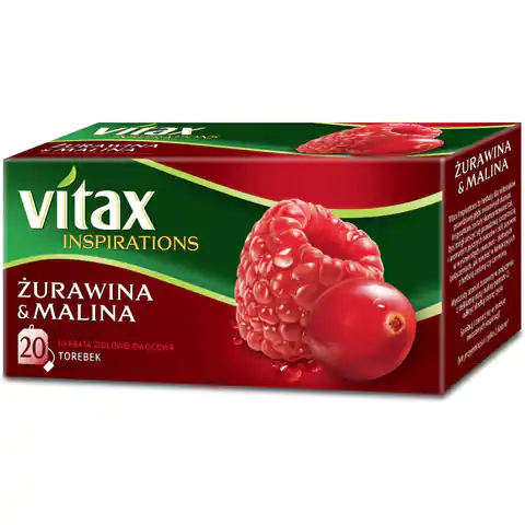 ⁨Herbata VITAX INSPIRATIONS (20 torebek*2g) Żurawina i Malina zawieszka⁩ w sklepie Wasserman.eu