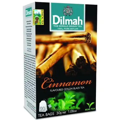 ⁨Herbata DILMAH (20 torebek) czarna z aromatem Cynamon⁩ w sklepie Wasserman.eu