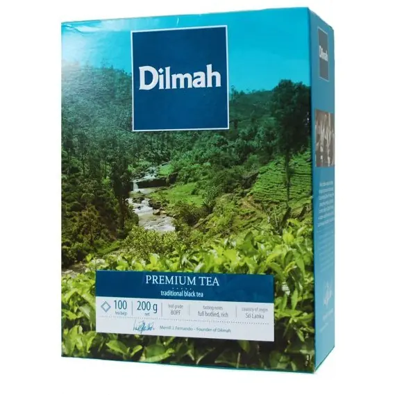 ⁨DILMAH PREMIUM TEA 100pcs x2g RG100P PURE CEYLON black⁩ at Wasserman.eu