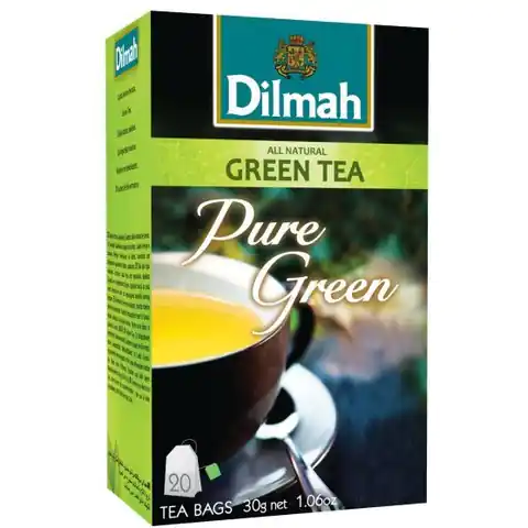 ⁨Herbata DILMAH (20 torebek) zielona Pure Green ekspresowa⁩ w sklepie Wasserman.eu