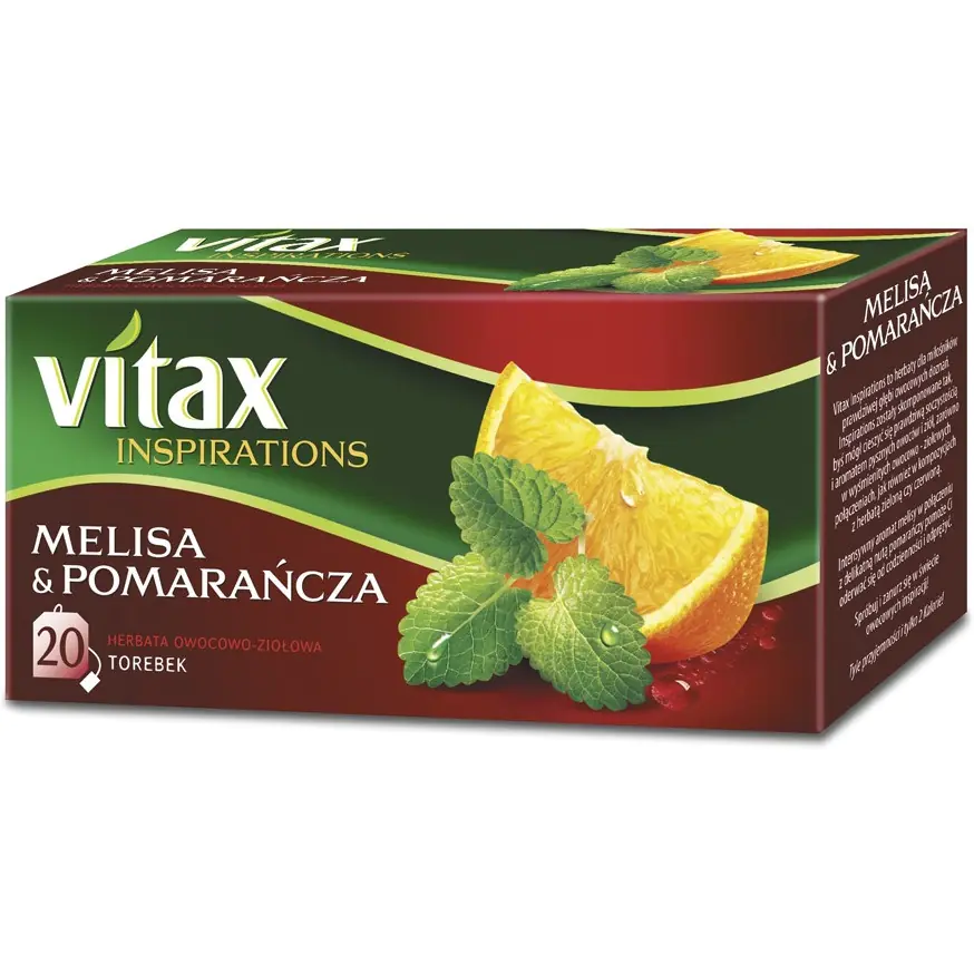 ⁨VITAX INSPIRATIONS tea (20 bags) Melissa&orange 33g pendant⁩ at Wasserman.eu