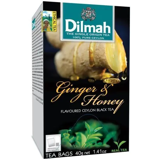 ⁨DILMAH Tea (20 bags) black with Ginger and Honey aroma 30g⁩ at Wasserman.eu