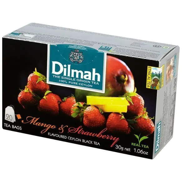 ⁨DILMAH tea (20 bags) black with Mango aroma with Strawberry⁩ at Wasserman.eu