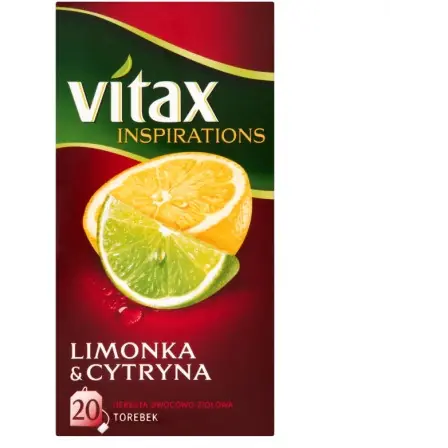 ⁨Herbata VITAX INSPIRATIONS (20 torebek*2g) Limonka & Cytryna zawieszka⁩ w sklepie Wasserman.eu