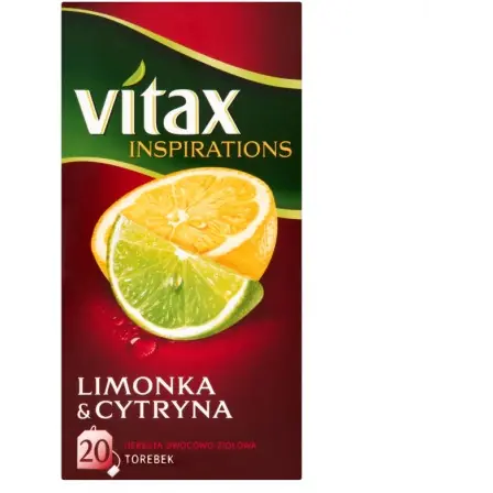⁨VITAX INSPIRATIONS tea (20 bags) Lime & Lemon 20t*2g pendant⁩ at Wasserman.eu