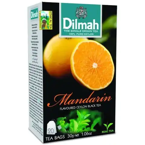 ⁨Herbata DILMAH (20 torebek) czarna z aromatem MANDARYNKA⁩ w sklepie Wasserman.eu