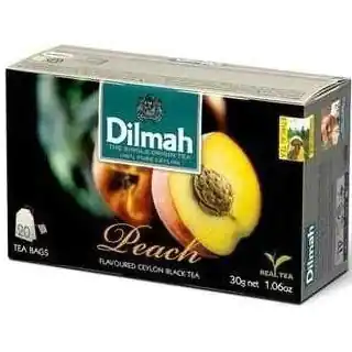 ⁨DILMAH tea (20 bags) black with Peach aroma⁩ at Wasserman.eu