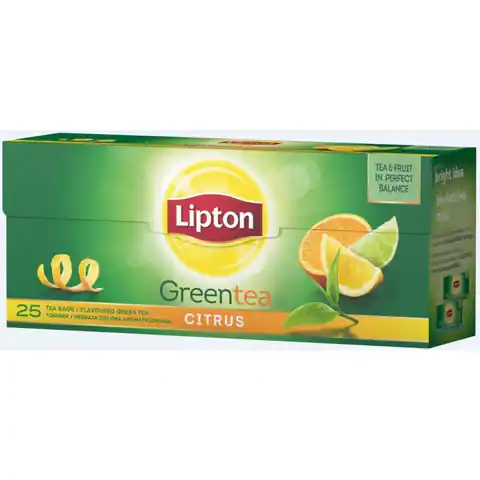 ⁨LIPTON green tea (25 bags) with a hint of citrus GREEN CITRUS⁩ at Wasserman.eu