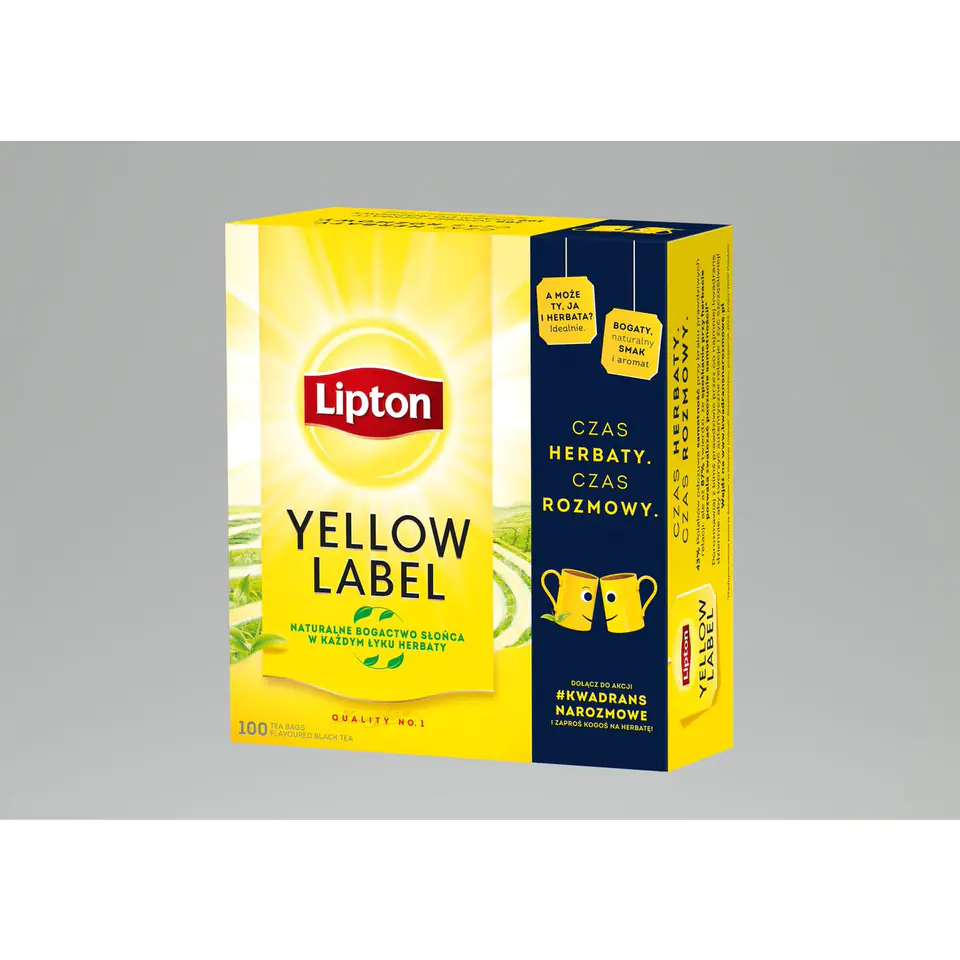 ⁨Herbata LIPTON YELLOW LABEL 100 torebek 2g⁩ w sklepie Wasserman.eu