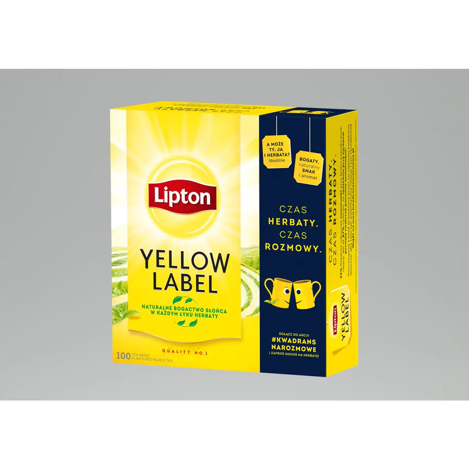 ⁨LIPTON YELLOW LABEL TEA 100 bags 2g⁩ at Wasserman.eu
