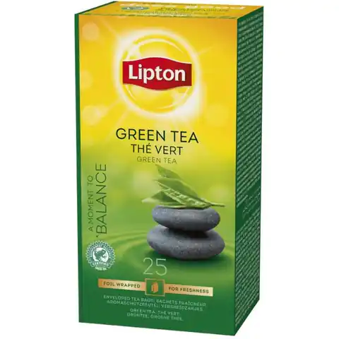 ⁨Herbata LIPTON zielona (25 kopert fol.) Green Tea Pure⁩ w sklepie Wasserman.eu