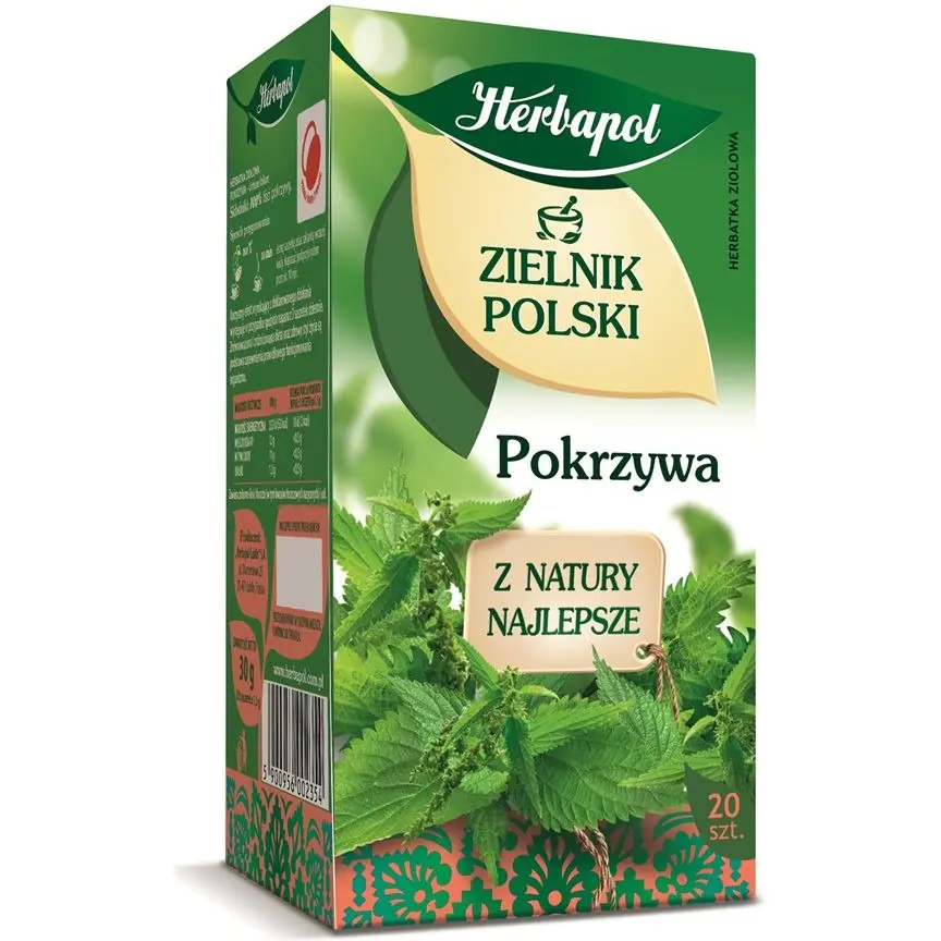 ⁨HERBAPOL ZIELNIK POLSKI tea nettle (20 bags)⁩ at Wasserman.eu