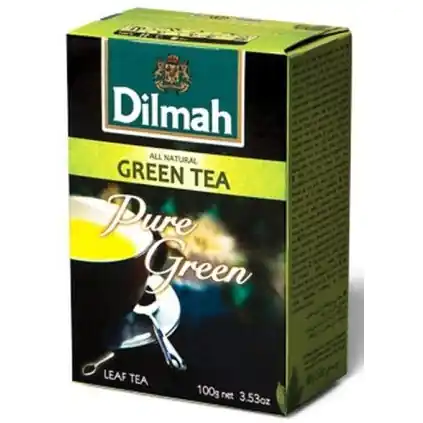 ⁨DILMAH tea 100g loose green PURE GREEN⁩ at Wasserman.eu