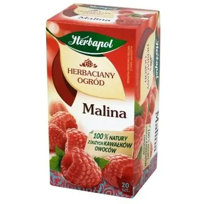 ⁨Herbata HERBAPOL owocowo-ziołowa Malina (20 saszetek) 54g HERBACIANY OGRÓD⁩ w sklepie Wasserman.eu