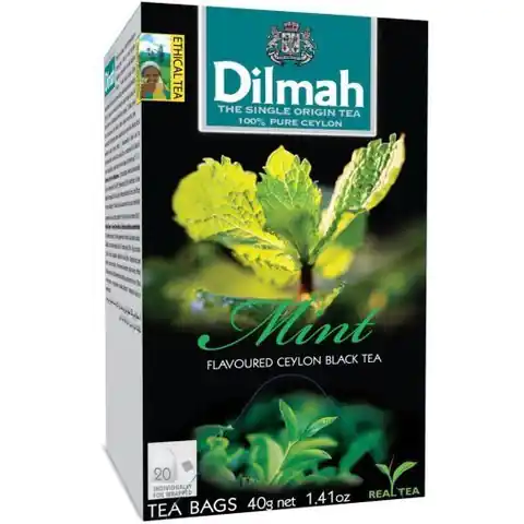 ⁨Herbata DILMAH (20 torebek) czarna z aromatem mięty 30 g⁩ w sklepie Wasserman.eu